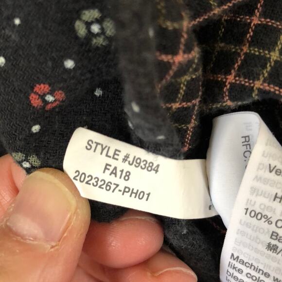 MADEWELL Black Mayfair Foulard oversized Ex-Boyfriend Shirt Floral Dot XXS Cozy - Picture 11 of 11